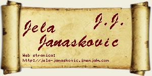Jela Janašković vizit kartica